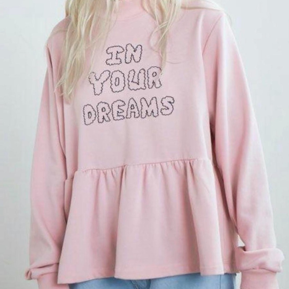 SOLD • Lazy Oaf In Your Dreams Babydoll Pullover Jumper/Sweater